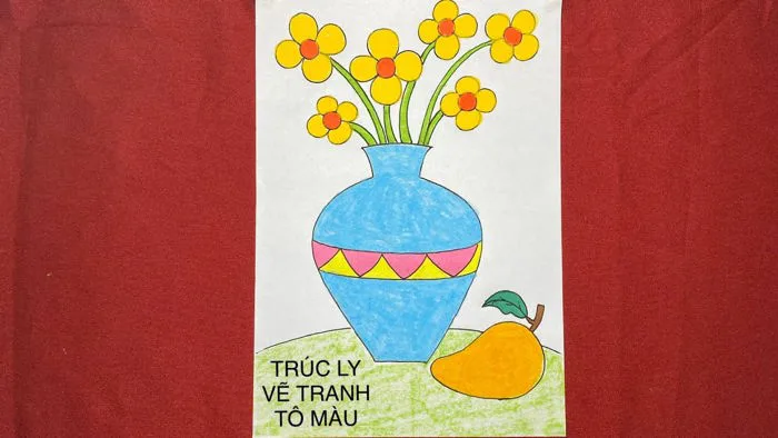 VẼ LỌ HOA VÀ QUẢ ĐƠN GIẢN . VẼ TRANH TĨNH VẬT