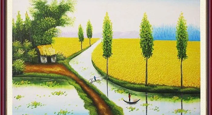 10 mẫu tranh vẽ quê hương em đẹp nhất - Amia Hà Nội