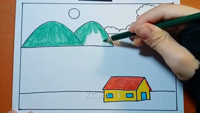 Vẽ tranh Phong Cảnh Quê Hương đơn giản | Landscape painting | KC art 3