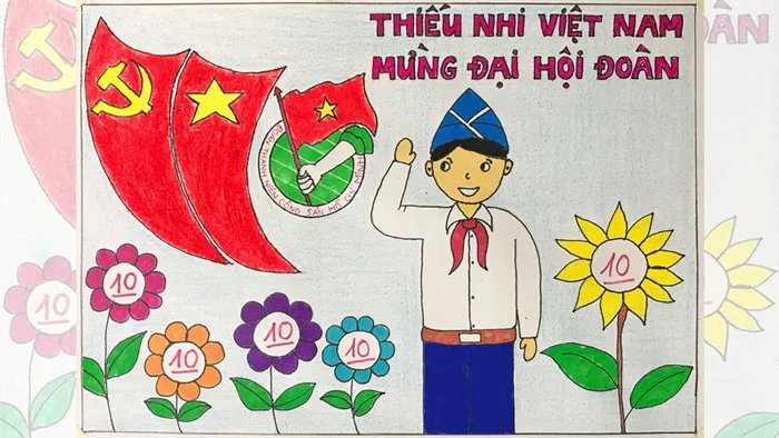 ve-tranh-chao-mung-dai-hoi-doan-1