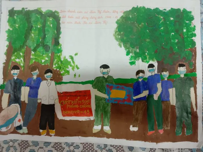 Hoạt động vẽ tranh chào mừng Đại hội Đoàn thanh niên cộng sản Hồ Chí Minh  xã Lam Vỹ nhiệm kỳ ...