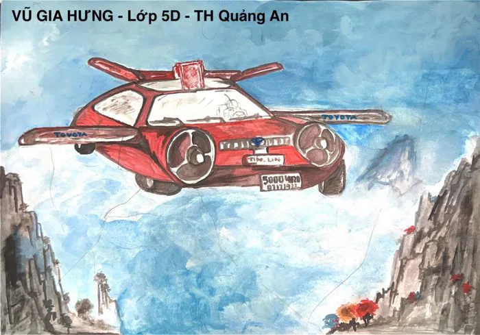 Thiếu nhi Liên đội trường Tiểu học Quảng An tham gia cuộc thi vẽ tranh  “Toyota - Chiếc ô tô mơ ước” ...