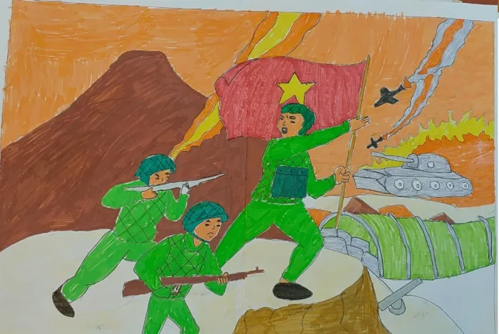 CUỘC THI VẼ TRANH CHIẾN THẮNG ĐIỆN BIÊN PHỦ VÀ HÌNH ẢNH ĐIỆN BIÊN PHỦ HÔM  NAY - THIẾU NHI TRƯỜNG TH ...