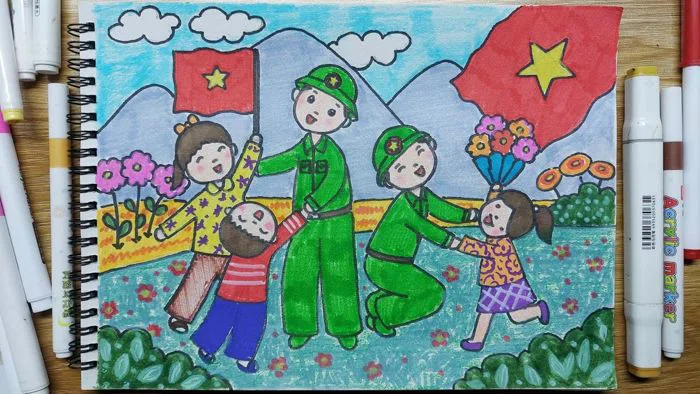 Top 10 Mẫu Vẽ Tranh Chú Bộ Đội Đơn Giản Dành Cho Tiểu Học
