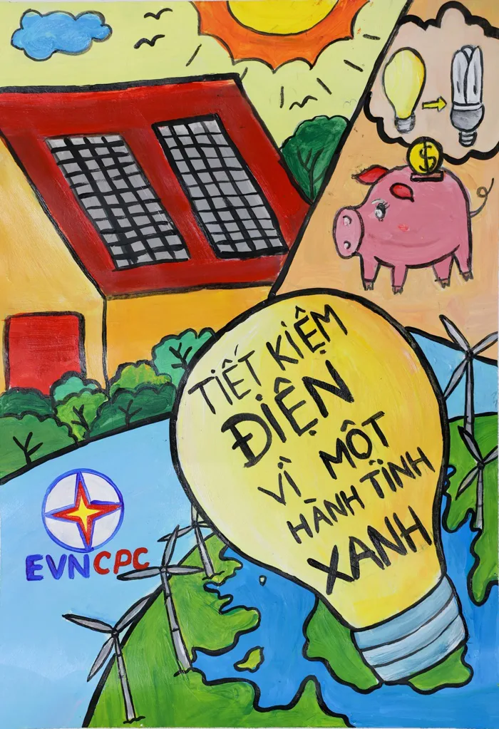 Em vẽ tranh, dựng video… tuyên truyền tiết kiệm điện - Báo Người Lao Động