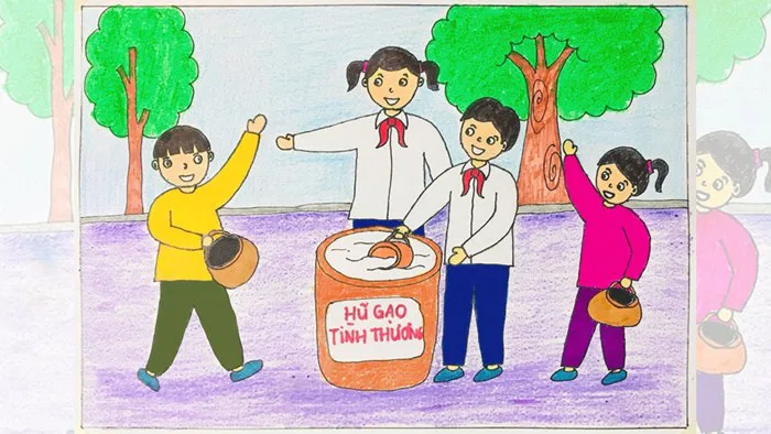 ve-tranh-chu-de-yeu-thuong-con-nguoi-1