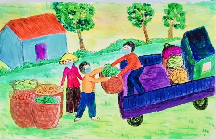 Sắc màu yêu thương đong đầy trong 20 tác phẩm đạt giải tuần 4 cuộc thi  “Ngày hội sắc màu 2021”