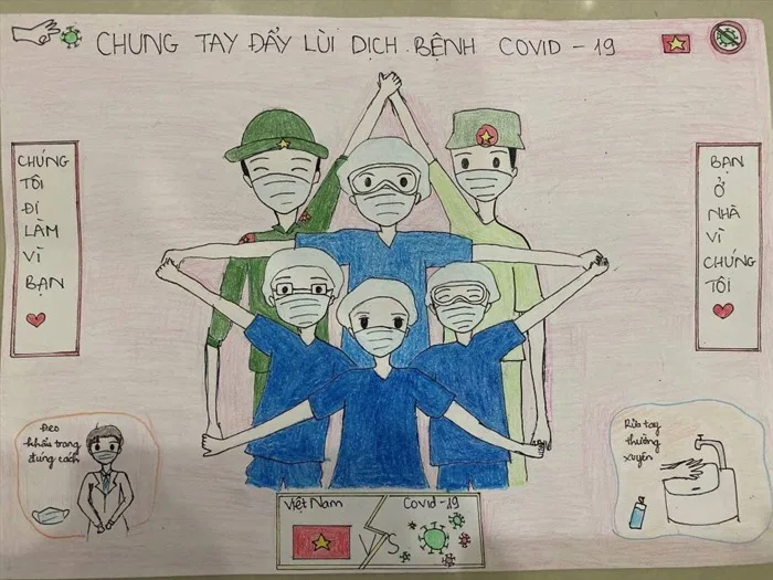 Cô và trò chia sẻ yêu thương, quyết tâm chiến thắng đại dịch COVID-19