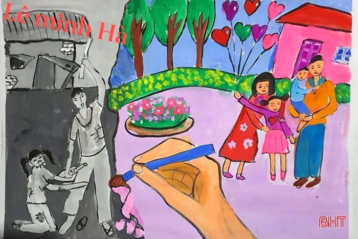 Thiếu nhi Hà Tĩnh: Cùng vẽ sắc màu của yêu thương và hạnh phúc!