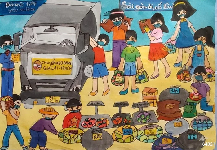 Sắc màu yêu thương đong đầy trong 20 tác phẩm đạt giải tuần 4 cuộc thi  “Ngày hội sắc màu 2021”