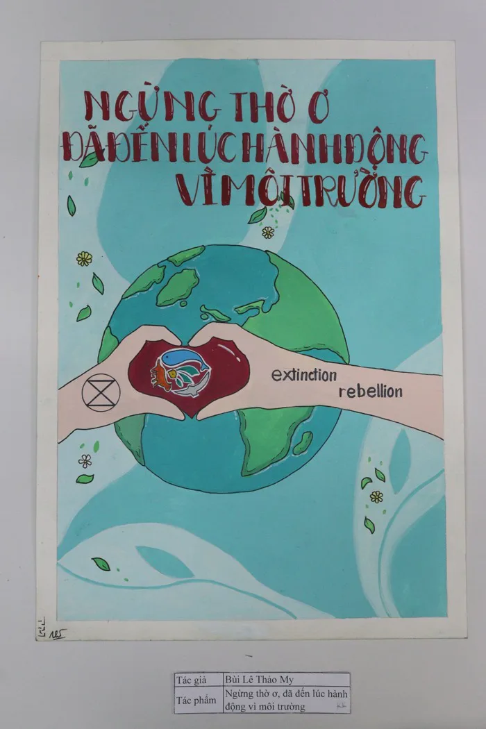 TRIỂN LÃM NHỮNG BỨC VẼ BIẾT NÓI – Vẽ tranh Cổ động Hành động vì môi trường  | TRƯỜNG ĐẠI HỌC MỞ TP HCM
