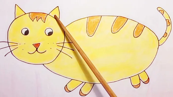 Cách vẽ con mèo cute đơn giản dễ làm cho bé
