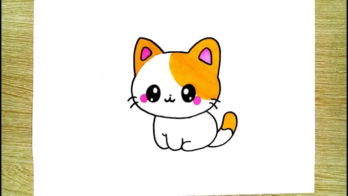 Cách vẽ chú mèo siêu cute | Vẽ con mèo đơn giản dễ thương | Hướng dẫn vẽ  con mèo cute dễ nhất