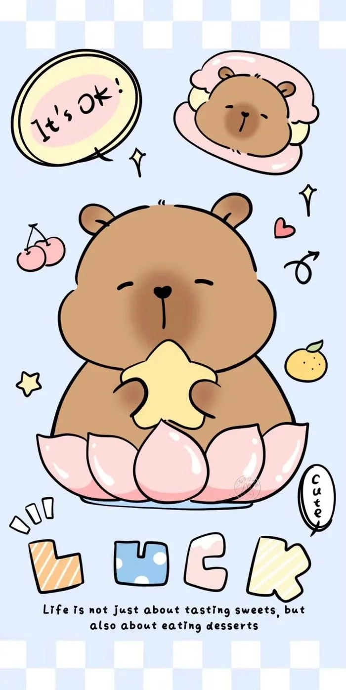 100+ Mẫu hình nền Capybara cute cho máy tính, điện thoại Full HD