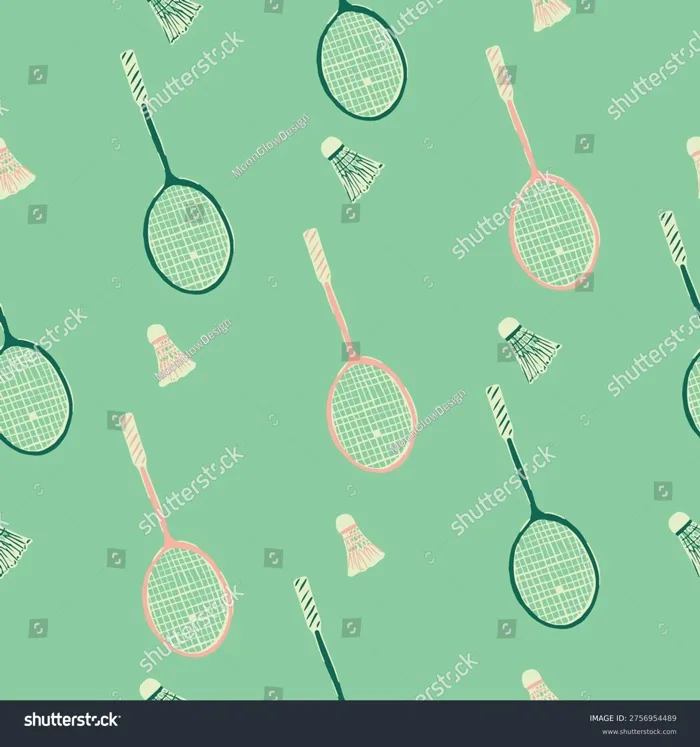 Vợt cầu lông, cầu lông, hoa: Vector có sẵn (miễn phí bản quyền) 2756954489  | Shutterstock