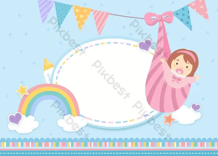 Tải miễn phí Hình Nền Cầu Vồng Dễ Thương Nền Em Bé | PSD chuyên nghiệp -  Pikbest