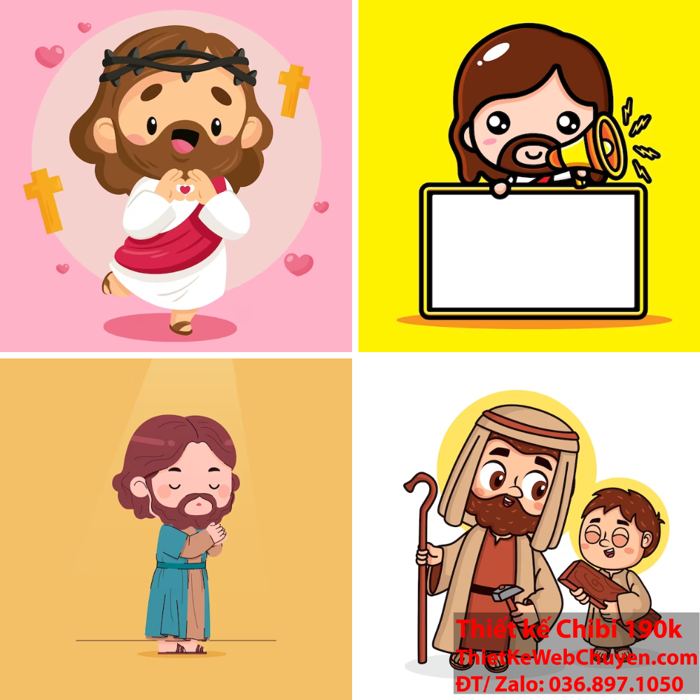 Chúa Giêsu chibi ( chibi jesus ), THIẾT KẾ CHIBI 190K CUTE ĐÁNG YÊU