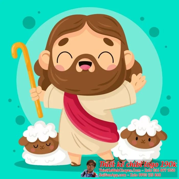 Chúa Giêsu chibi ( chibi jesus ), THIẾT KẾ CHIBI 190K CUTE ĐÁNG YÊU