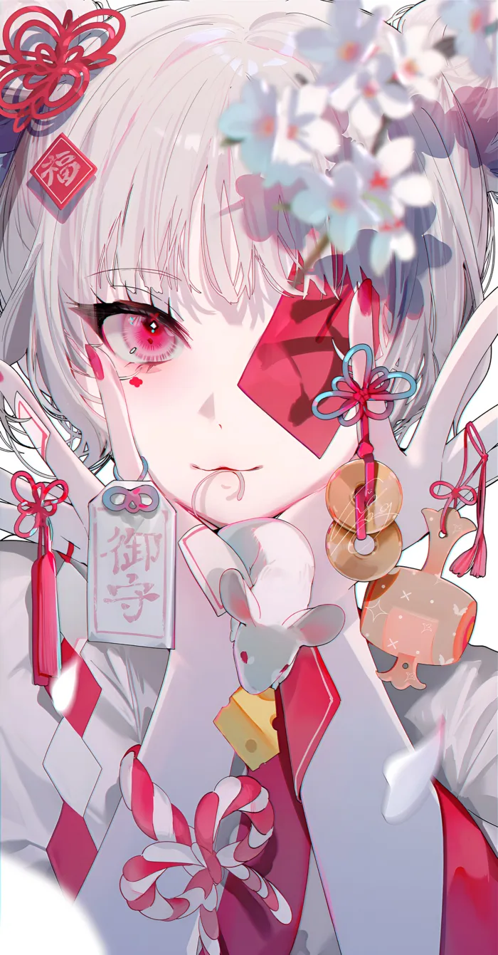 Hình nền 4K Cô gái Anime Quyến rũ Đỏ thẫm | 2158x4135 | Wallpaper Alchemy