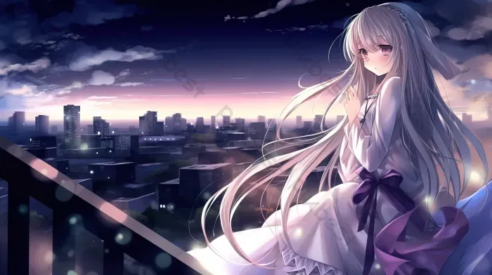 Tải miễn phí Hình Nền Anime Cô Gái Xinh đẹp Ngồi Bên Ngoài Vào Ban đêm Nền  | JPG chuyên nghiệp - Pikbest